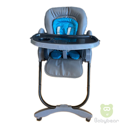 Teal Grey Baby Feeding Chair
