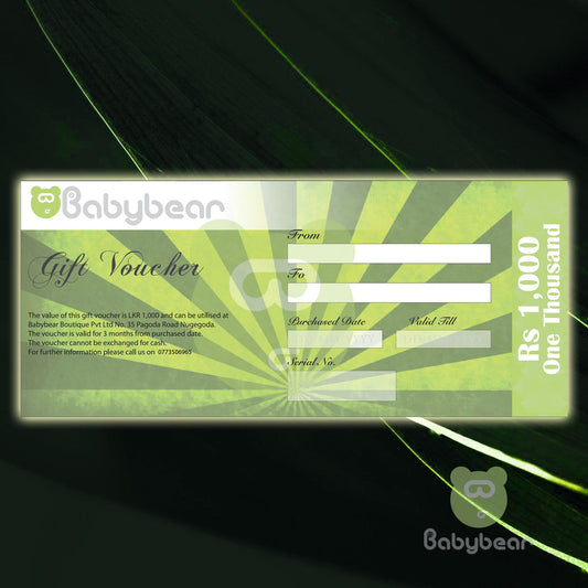 Babybear Rs. 1000 Gift Voucher/ Gift Card
