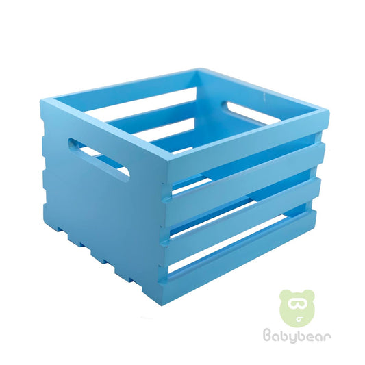 Pastel Wooden Box-Blue 6x8.5x10