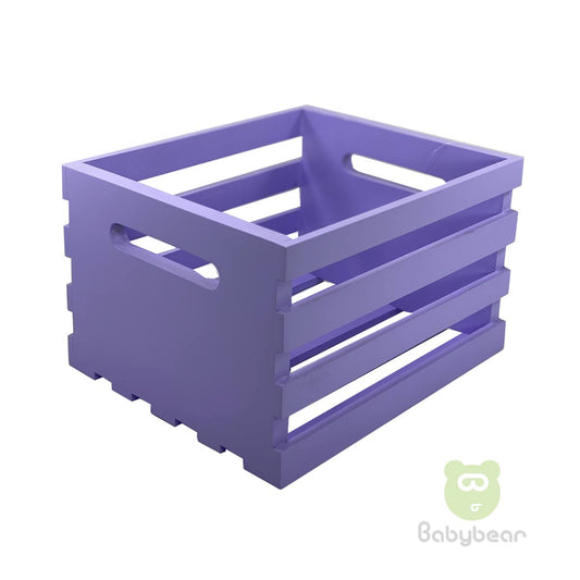 Pastel Wooden Box-Purple 6x8.5x10