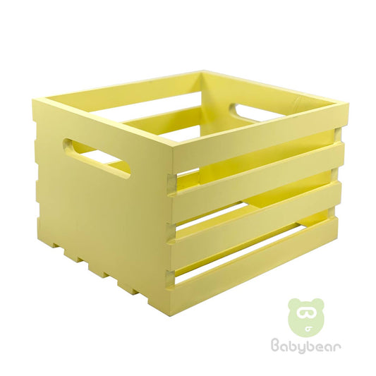 Pastel Wooden Box-Yellow 6x8.5x10