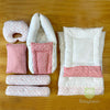 7 in 1 Baby Bedding Set - Pink - Hand Quilts, Baby Carrier, Pillows -Star