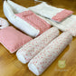 7 in 1 Baby Bedding Set - Pink - Hand Quilts, Baby Carrier, Pillows -Star
