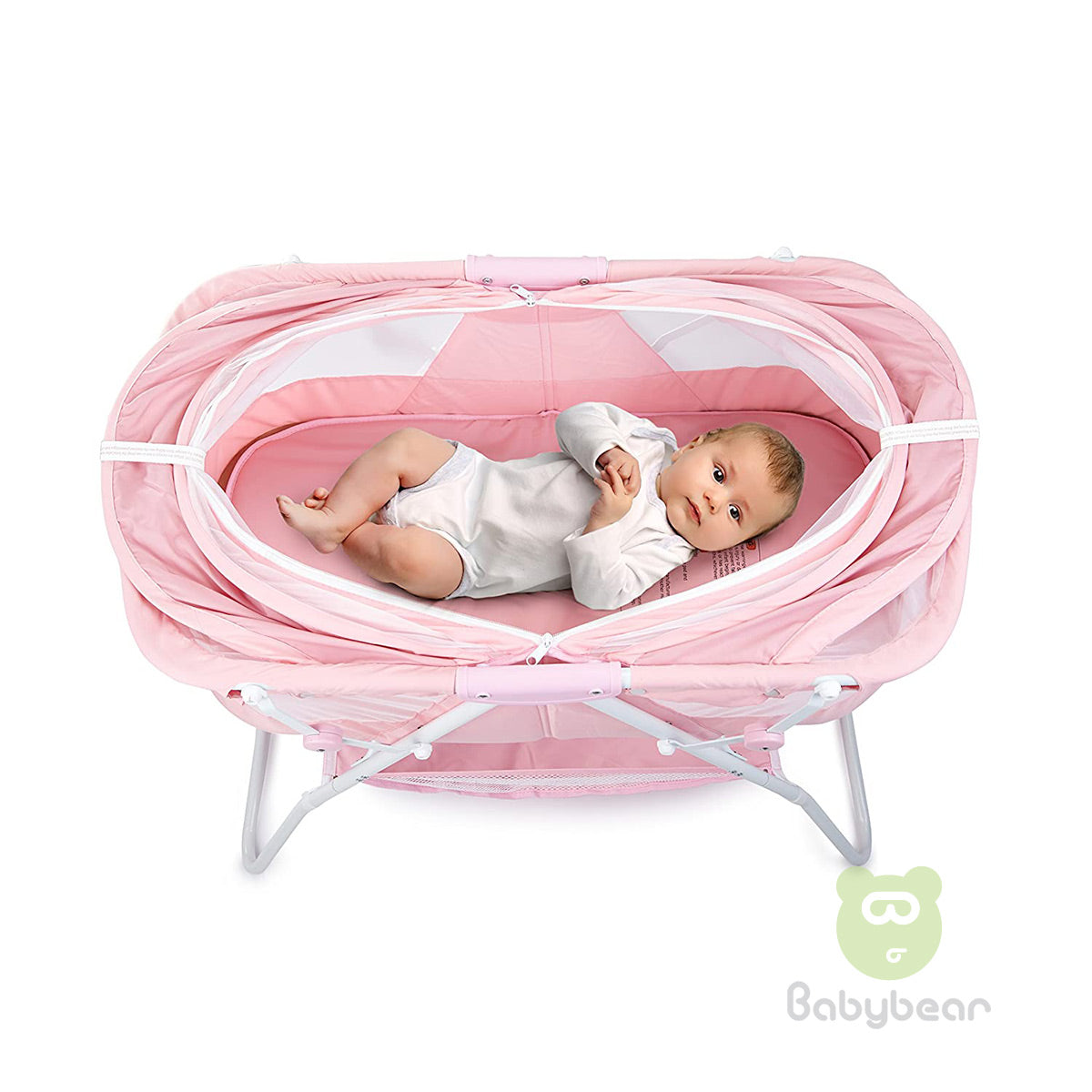 Baby Crib Baby Cradle Baby Bassinet-Pink
