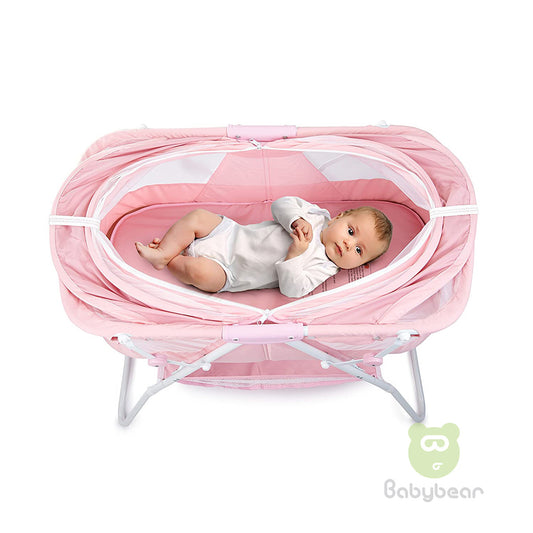 Baby Crib Baby Cradle Baby Bassinet-Pink