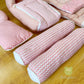 7 in 1 Baby Bedding Set - Pink - Hand Quilts, Baby Carrier, Pillows - waves and star