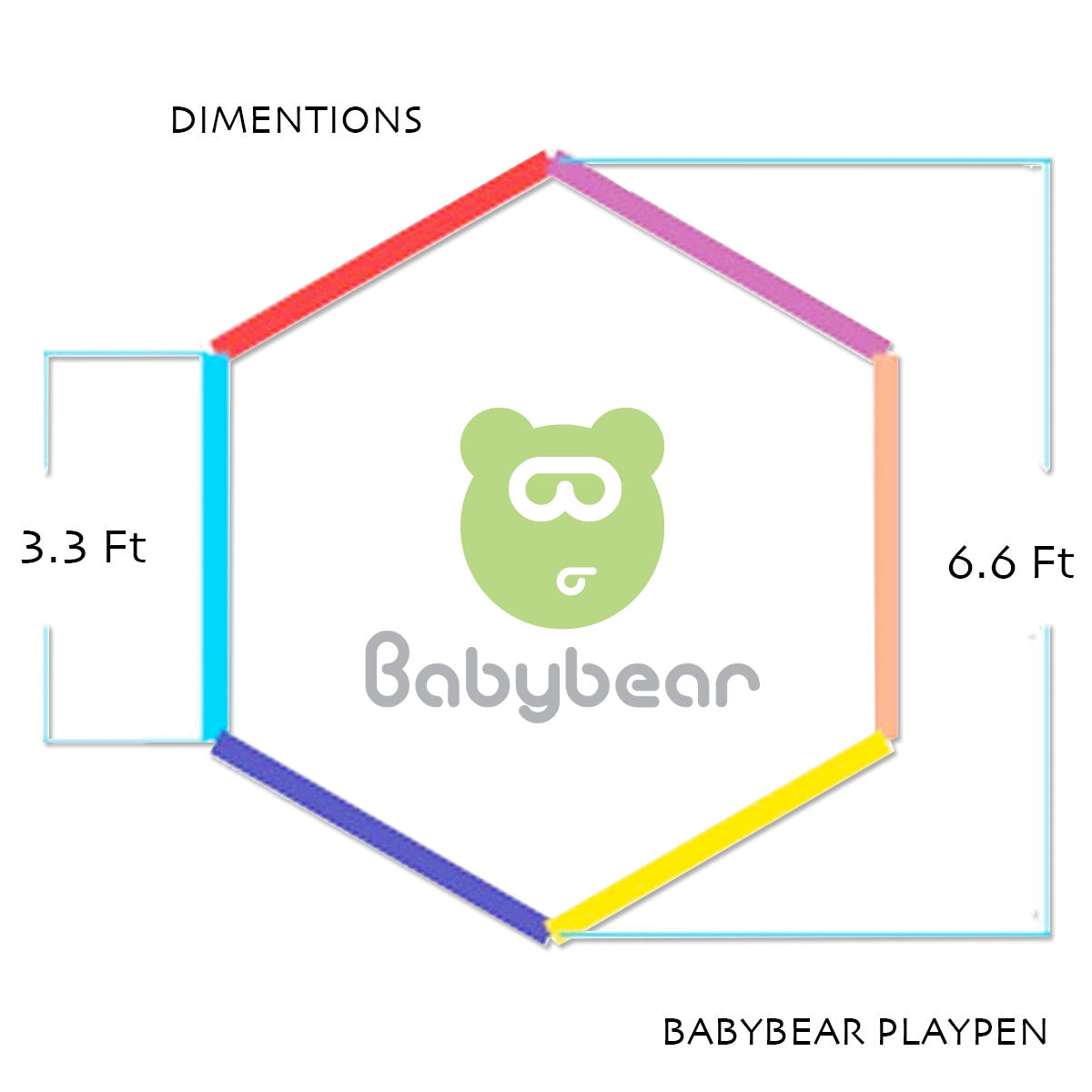Babybear Playpen with Gate and Premium Mattress