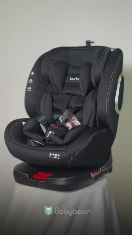Buraby 360 Car Seat Isofix Black3