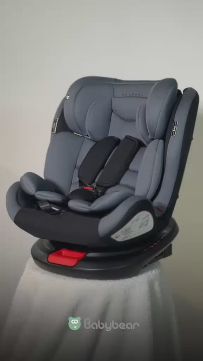 Burbay 360 Car Seat With Isofix Gray