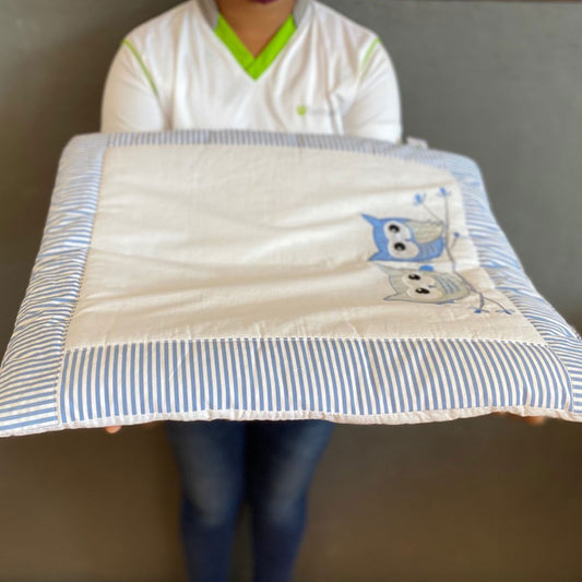 Blue Owl Baby Hand Quilt