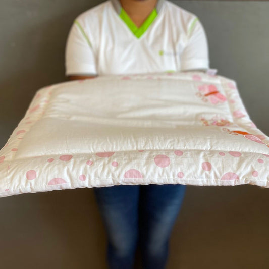 Pink Snail Baby Hand Quilt