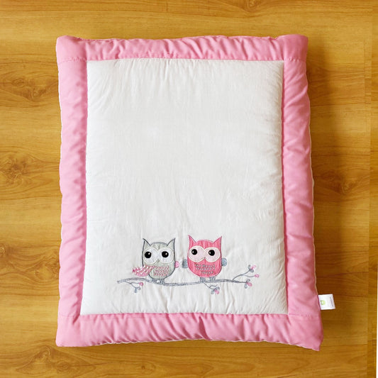 Pink Owl Baby Hand Quilt