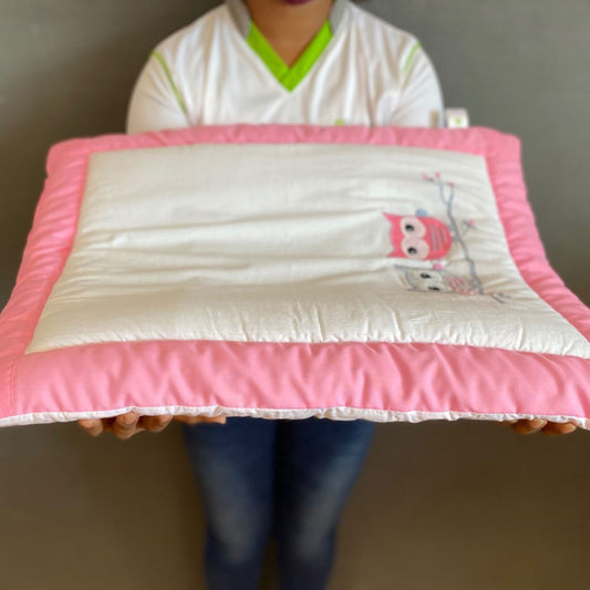 Pink Owl Baby Hand Quilt
