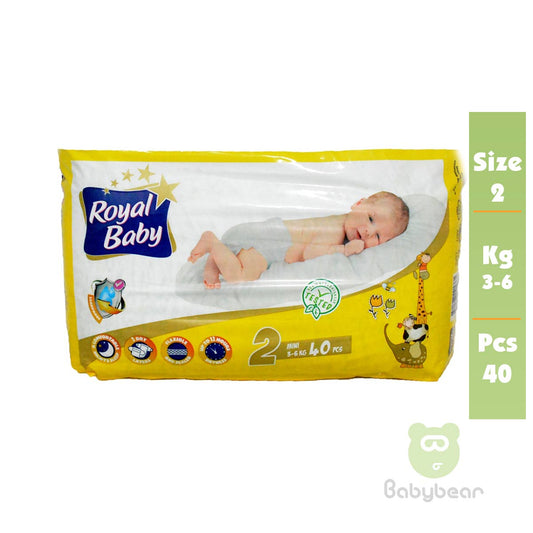Royal Baby Diapers SIZE 2   3 to 6kg 40 Pcs