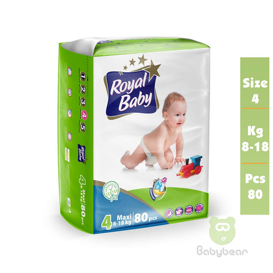 Royal Baby Diapers SIZE 4  8 to 18 kg 80 Pcs