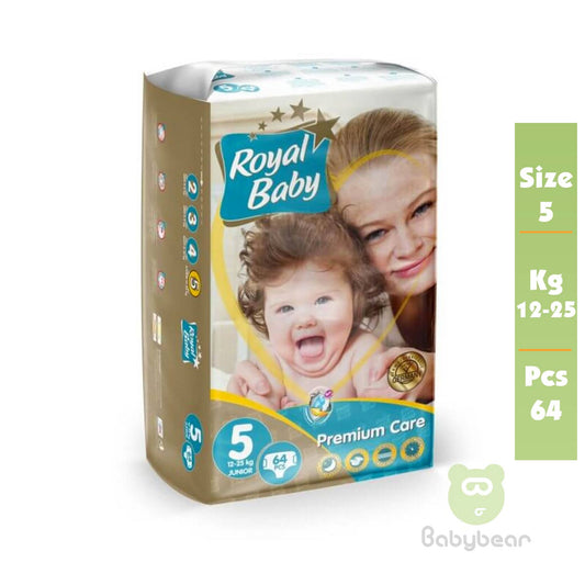Royal Baby Diapers SIZE 5  PREMIUM 12 to 25 kg 64 Pcs