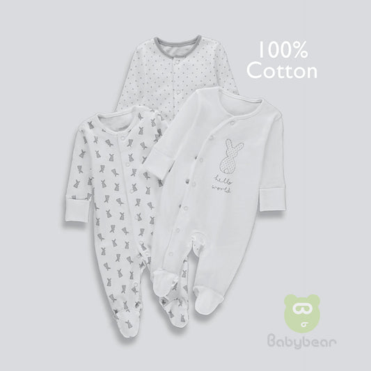 Baby Sleep Suit - White