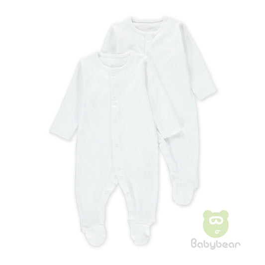 Baby Sleep Suit - White