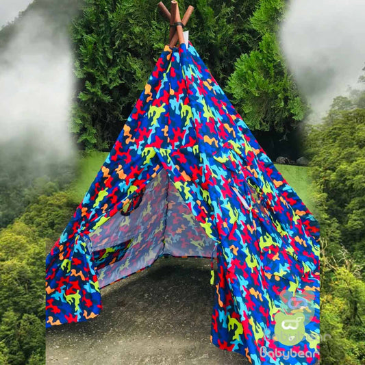 Babybear TeePee Tent Multti Colour Camo