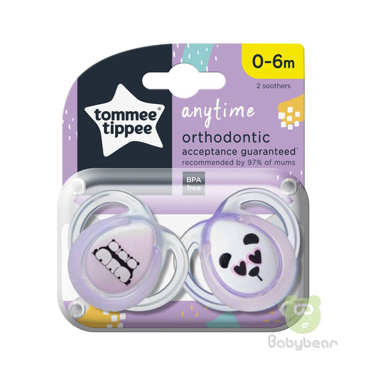 Tommee Tippee Orthodontic Soother Pacifier 0-6m Anytime Girl