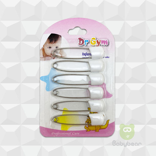 Baby Safety Pins - White