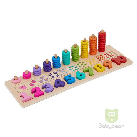 Wooden Stack & Count Learning Set - Babybear Australian Toys in Sri Lanka