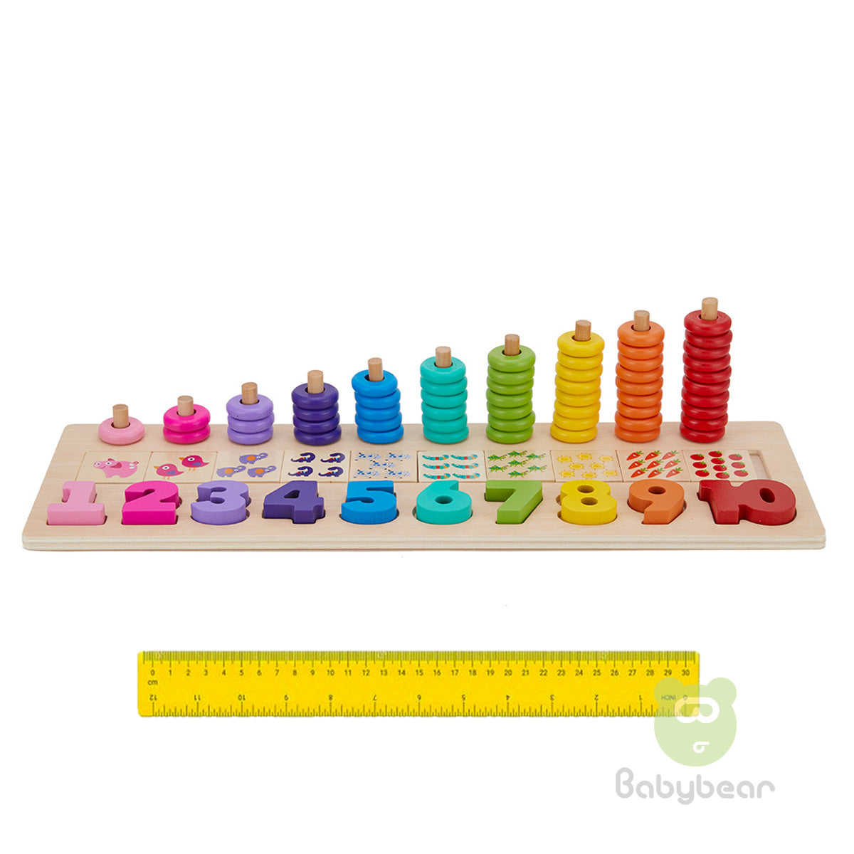 Wooden Stack & Count Learning Set - Australian Anko