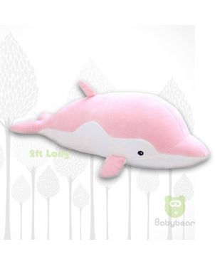 Dolphin Soft Toy Pink 2ft Long