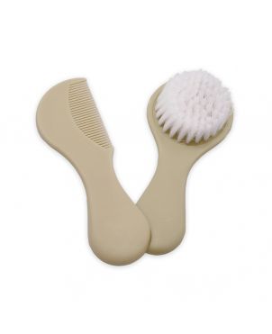 Baby Brush and Comb Set- Beige