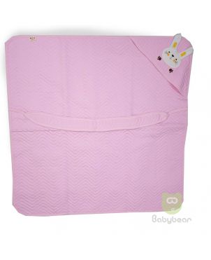 Hooded Baby Blanket - Pink