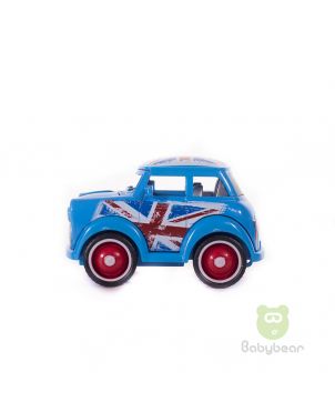 Metal Friction Powered Die-cast Classic Mini Cooper Blue