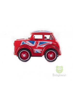 Metal Friction Powered Die-cast Classic Mini Cooper Red