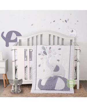 Baby Bedding Set - Elephant 8 Pc