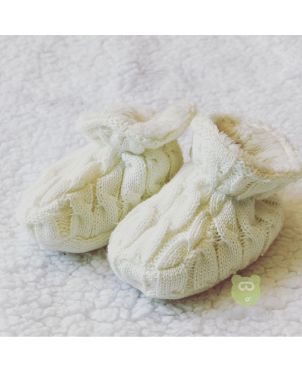 Classic Baby Booties - White