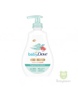 baby Dove Sensitive Skin Care Head to Toe Wash 400ml