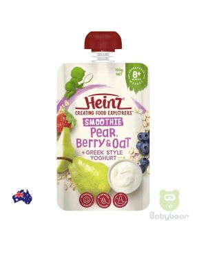 Heinz Pear Berry & Oat 8m 120g Pouch Baby Food
