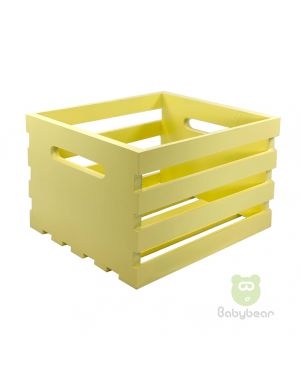 Pastel Wooden Box-Yellow 6x8.5x10