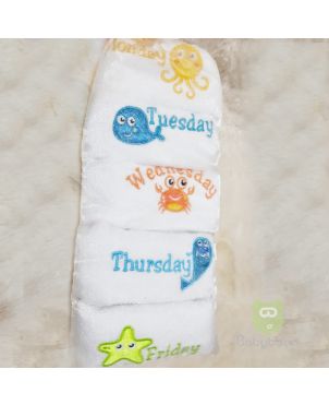 Sea Life 5PC Towel Pack (12x12Inch)