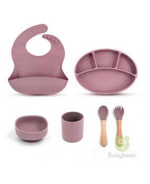 Silicobe Baby Feeding Plates and cups spoons - Babybear