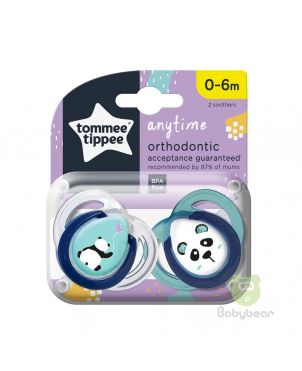 Tommee Tippee Orthodontic Soother Pacifier 0-6m Anytime