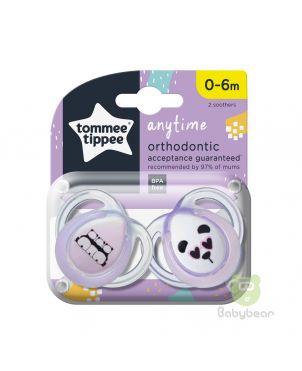 Tommee Tippee Orthodontic Soother Pacifier 0-6m Anytime Girl