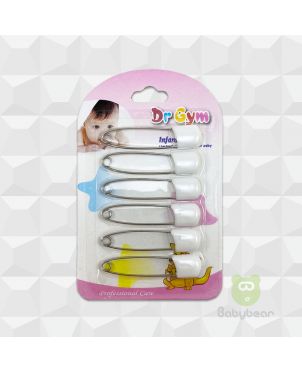 Baby Safety Pins - White